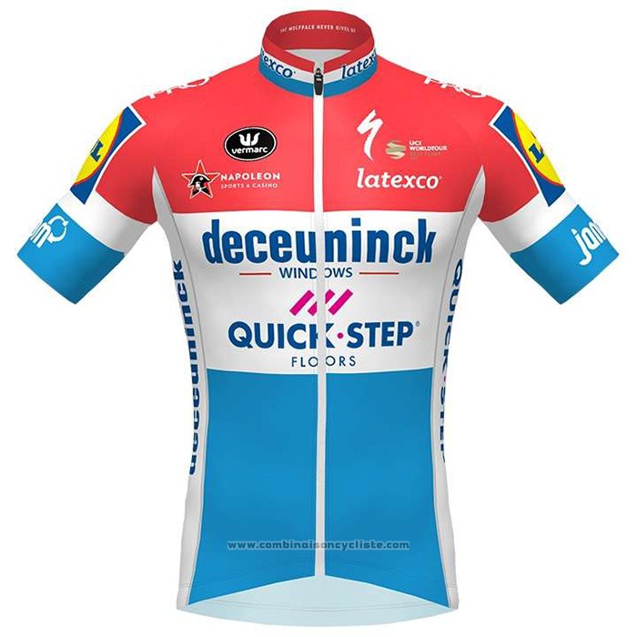 2020 Maillot Cyclisme Deceuninck Quick Step Champion Pays Bas Manches Courtes et Cuissard